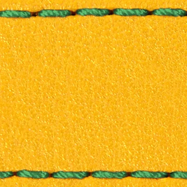 Pasek C1 20mm | Żółty / Zielona nić | Części skórzane bez klamry