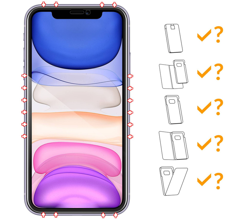 moVear GLASS mSHIELD 3D PRO do Apple iPhone 11 / Xr (6.1") (na cały ekran)