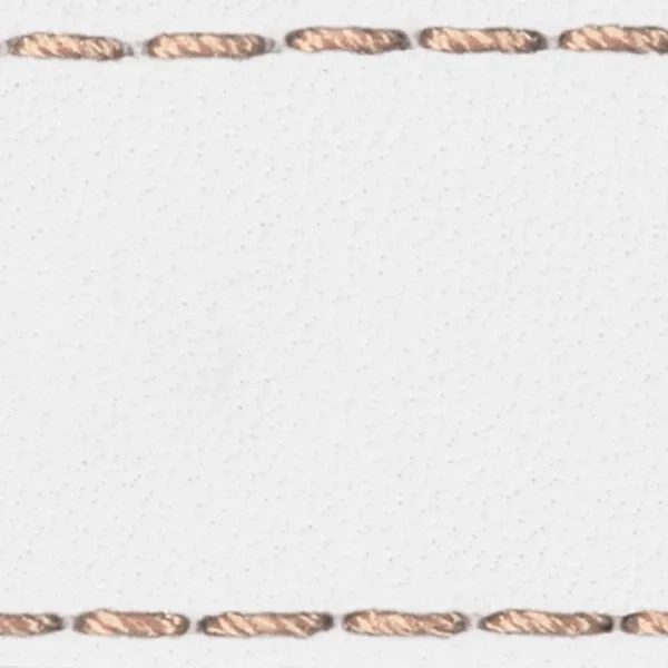 Podkładka W1 do paska 22mm | Biały / Różowo złota nić