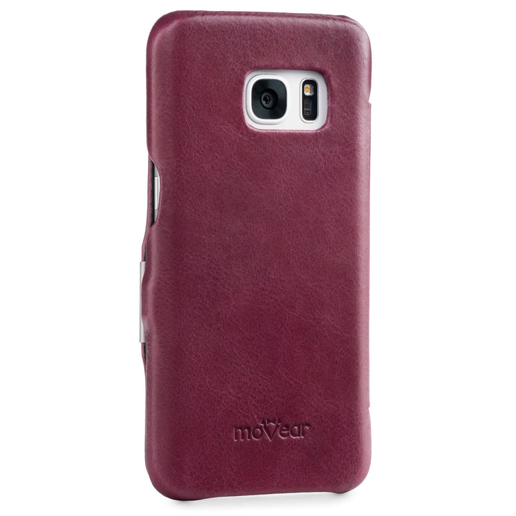 moVear flipSide C Skórzane Etui do Samsung Galaxy S7 | Skóra Vintage | Fioletowy