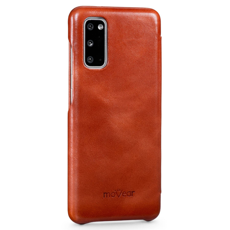 moVear flipSide S skórzane etui do Samsung Galaxy S20+ (Plus) (6.7") | Skóra naturalna vintage (Brązowa)