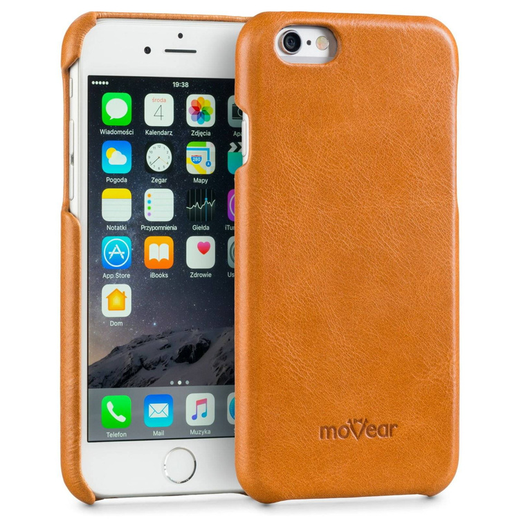 moVear multiCover W Skórzane Etui 3w1 do Apple iPhone 6 / 6s | Portfel, Wallet | Skóra Vintage | Jasnobrązowy