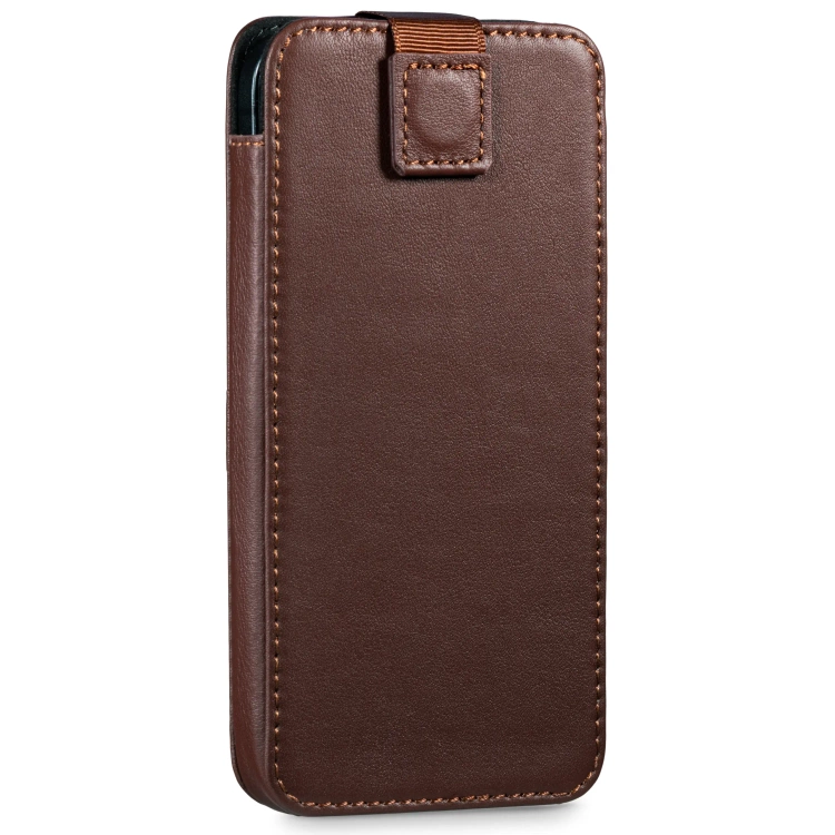 moVear pocketCase C+ skórzana wsuwka do Samsung rozmiar L (ok 162 x 80 x 9mm) | Skóra naturalna nappa (Ciemnobrązowa)