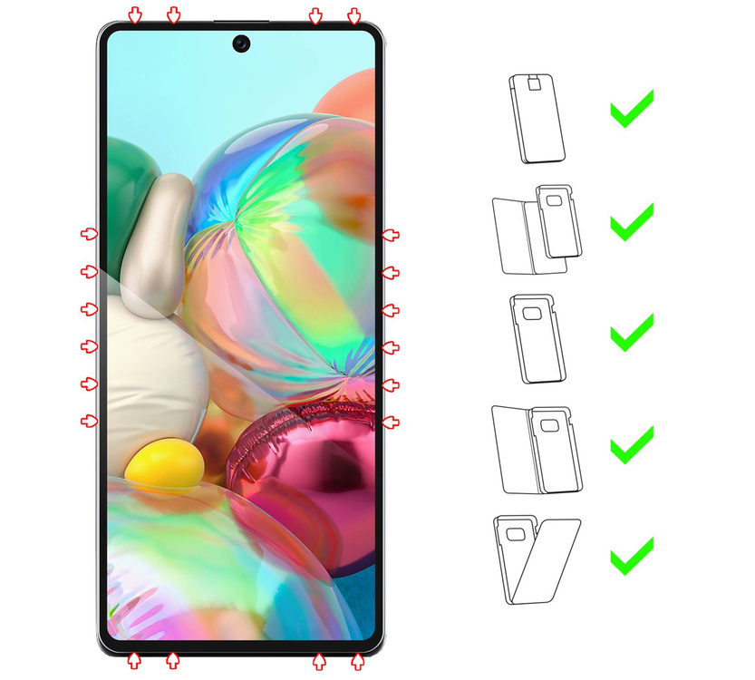 2 szt. | moVear GLASS mSHIELD 3D PRO-E do Samsung Galaxy A71 (6.7") (kompatybilne z etui)