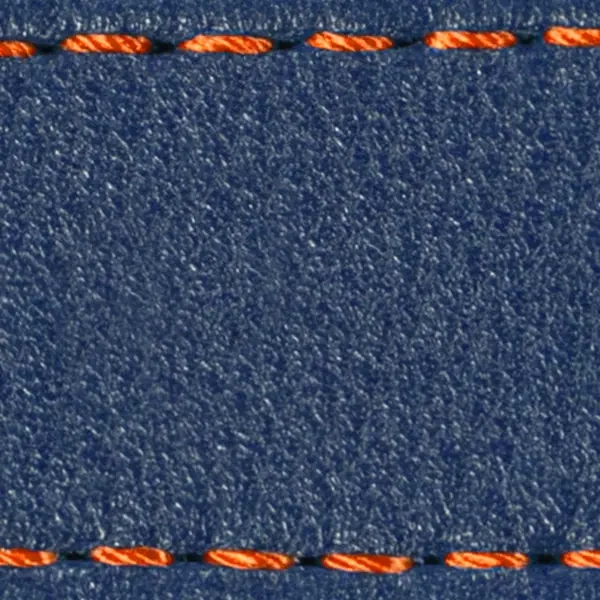 Pasek C1 26mm | Granatowy / Ciemnopomarańczowa nić | Części skórzane bez klamry