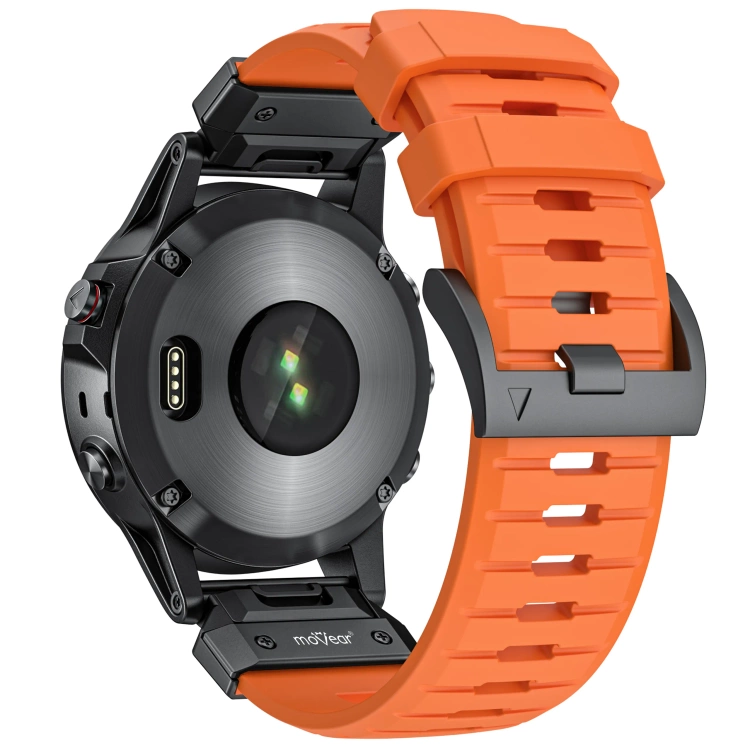 Pasek moVear FKM Extreme do Garmin QuickFit 26mm (Fenix / Epix / Quatix / Tactix / Enduro - 51mm) Pomarańczowy
