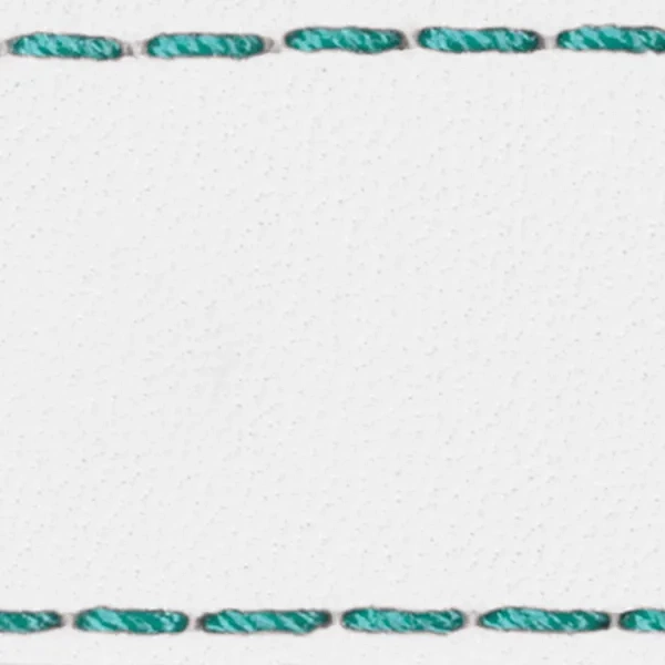 Podkładka W1 do paska 20mm | Biały / Turkusowa nić