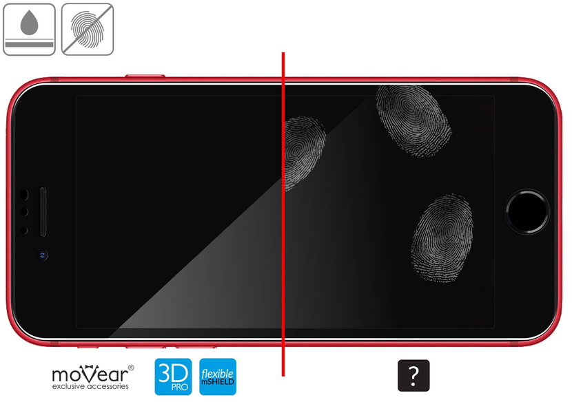 2 szt. | moVear flexible mSHIELD 3D PRO do Apple iPhone SE (2022 / 2020) / 8 / 7 (4.7"). Pancerne szkło hybrydowe.