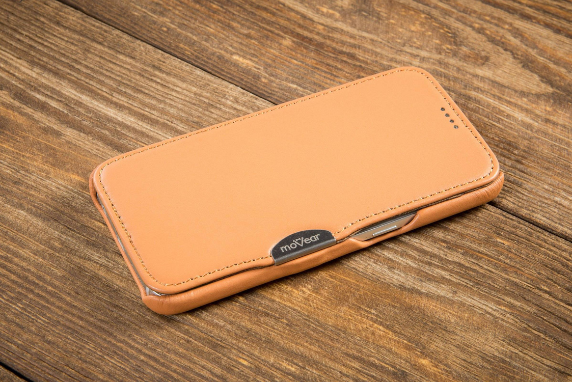 moVear flipSide C+ Skórzane Etui do Samsung Galaxy S6 | Skóra Gładka | Cappuccino