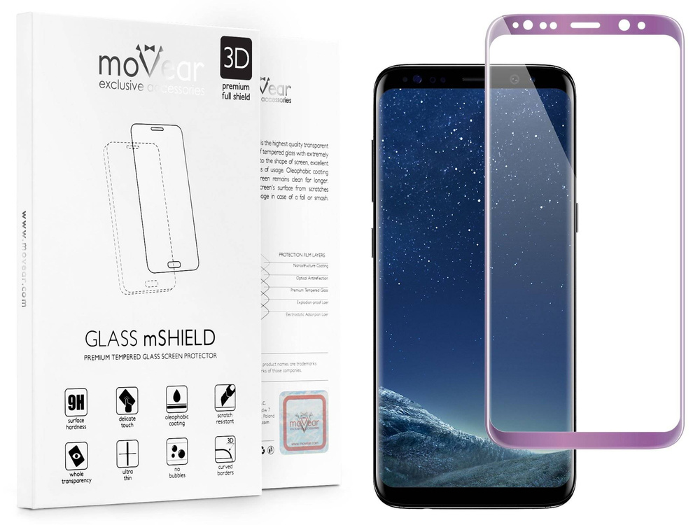 moVear GLASS mSHIELD 3D na Samsung Galaxy S8+ (Plus) | Szkło Hartowane na Cały Ekran, 9H