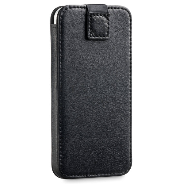 moVear pocketCase C+ skórzana wsuwka do Apple iPhone 13 Mini / 12 Mini / SE 2020 / 8 / 7 / 6 | Skóra naturalna nappa (Czarna)