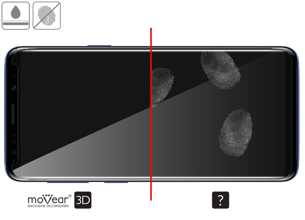 2 szt. | moVear GLASS mSHIELD 3D cf do Samsung Galaxy S9 (5.8") (kompatybilne z etui)