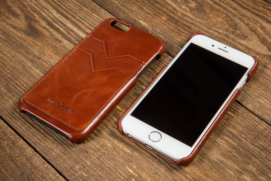 moVear backCover S+ Skórzane Etui Plecki do Apple iPhone 6 / 6s | Skóra Gładka | Cappuccino