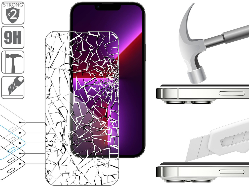 moVear GLASS mSHIELD 2.5D do Apple iPhone 14 Plus / 13 Pro Max (6.7") (kompatybilne z etui)
