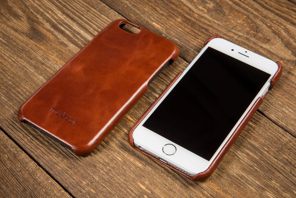 moVear backCover S Skórzane Etui Plecki do Apple iPhone 6 / 6s | Skóra Gładka | Cappuccino