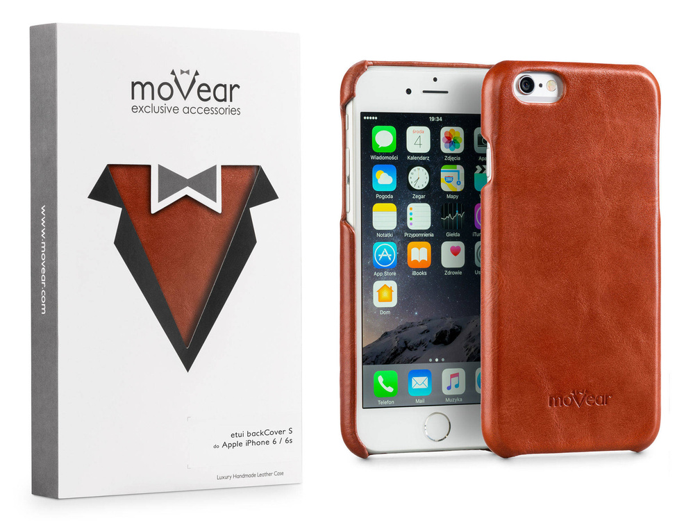 moVear backCover S Skórzane Etui Plecki do Apple iPhone 6 / 6s | Skóra Gładka | Cappuccino