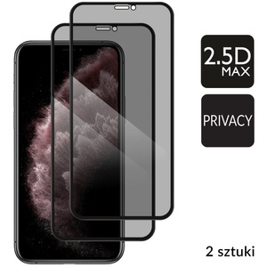 2 szt. | moVear GLASS mSHIELD 2.5D MAX privacy do Apple iPhone 11 Pro Max / Xs MAX (6.5") (Prywatyzujące, kompatybilne z etui)