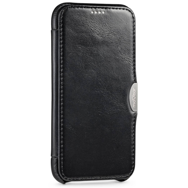 moVear flipSide C skórzane etui do Apple iPhone 11 Pro (5.8") | Skóra naturalna vintage (Czarna)