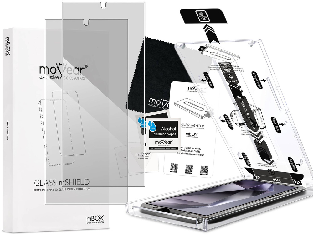 2 szt. | moVear mBOX GLASS mSHIELD 2.5D privacy do Samsung Galaxy S24 Ultra (6.8") (Anty spy, z Aplikatorem)