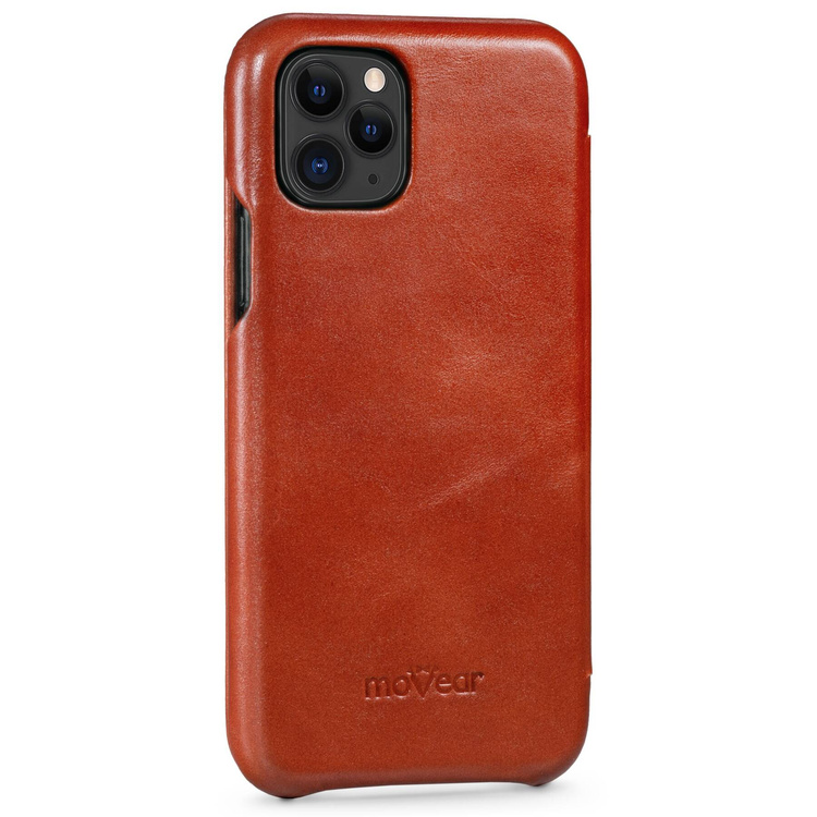 moVear flipSide S skórzane etui do Apple iPhone 11 Pro (5.8") | Skóra naturalna vintage (Brązowa)