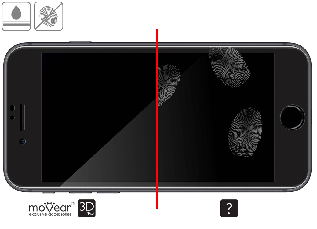 moVear GLASS mSHIELD 3D PRO do Apple iPhone 8 Plus / 7 Plus (5.5") (na cały ekran)