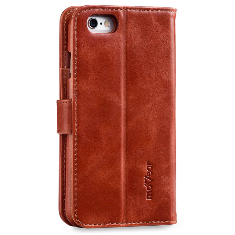 moVear multiCover W Skórzane Etui 3w1 do Apple iPhone 6 / 6s | Portfel, Wallet | Skóra Vintage | Brązowy