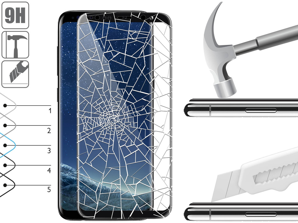 moVear GLASS mSHIELD 3D do Samsung Galaxy S8+ (Plus) (6.2") (na cały ekran)