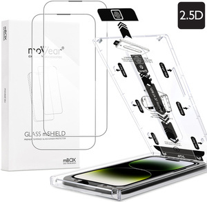 2 szt. | moVear mBOX GLASS mSHIELD 2.5D do Apple iPhone 14 Pro Max (6.7") (łatwy montaż)