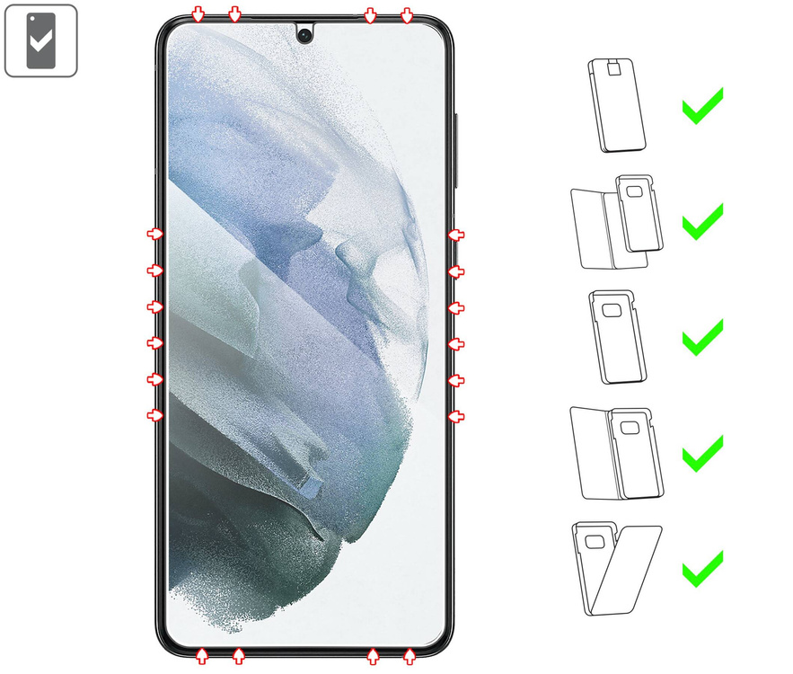 moVear GLASS mSHIELD 2.5D do Samsung Galaxy S21+ (Plus) (6.7") (kompatybilne z etui)