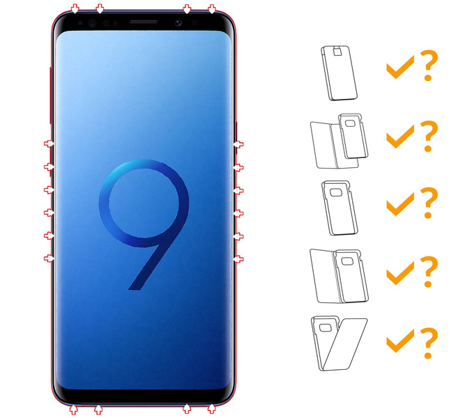 2 szt. | moVear GLASS mSHIELD 3D do Samsung Galaxy S9+ (Plus) (6.2") (na cały ekran)