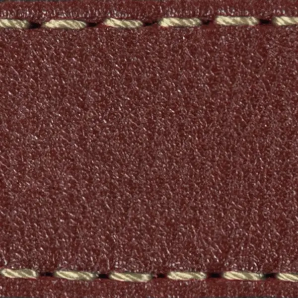 Pasek C1 26mm | Kasztanowy / Kremowa nić | Części skórzane bez klamry