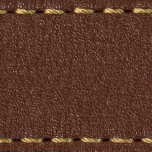 Pasek C1 22mm | Ciemnobrązowy / Złota nić | Części skórzane bez klamry