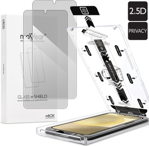 2 szt. | moVear mBOX GLASS mSHIELD 2.5D privacy do Samsung Galaxy S25+ / S24+ (Plus) (6.7") (Anty spy, z Aplikatorem)