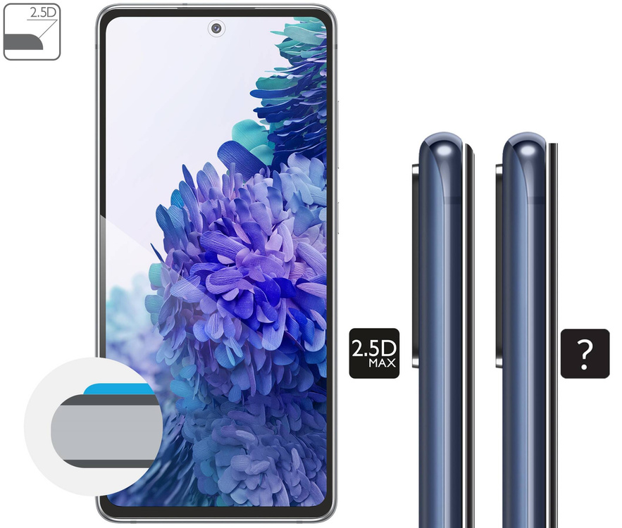 2 szt. | moVear GLASS mSHIELD 2.5D MAX do Samsung Galaxy S20 FE (6.5") (kompatybilne z etui)