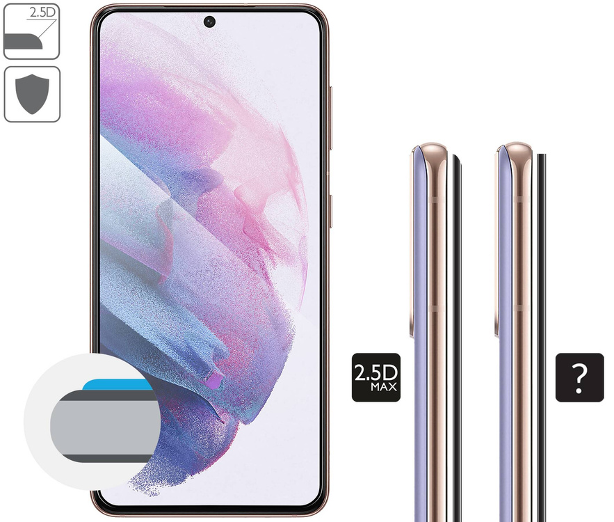 2 szt. | moVear GLASS mSHIELD 2.5D MAX do Samsung Galaxy S21+ (Plus) (6.7") (kompatybilne z etui)