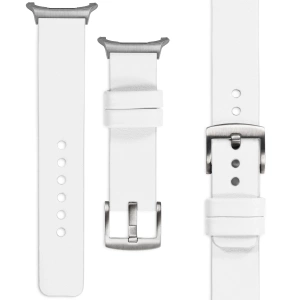 moVear Prestige S1 Skórzany pasek 22mm do Samsung Galaxy Watch Ultra | Biały [rozmiary XS-XXL i klamra do wyboru]