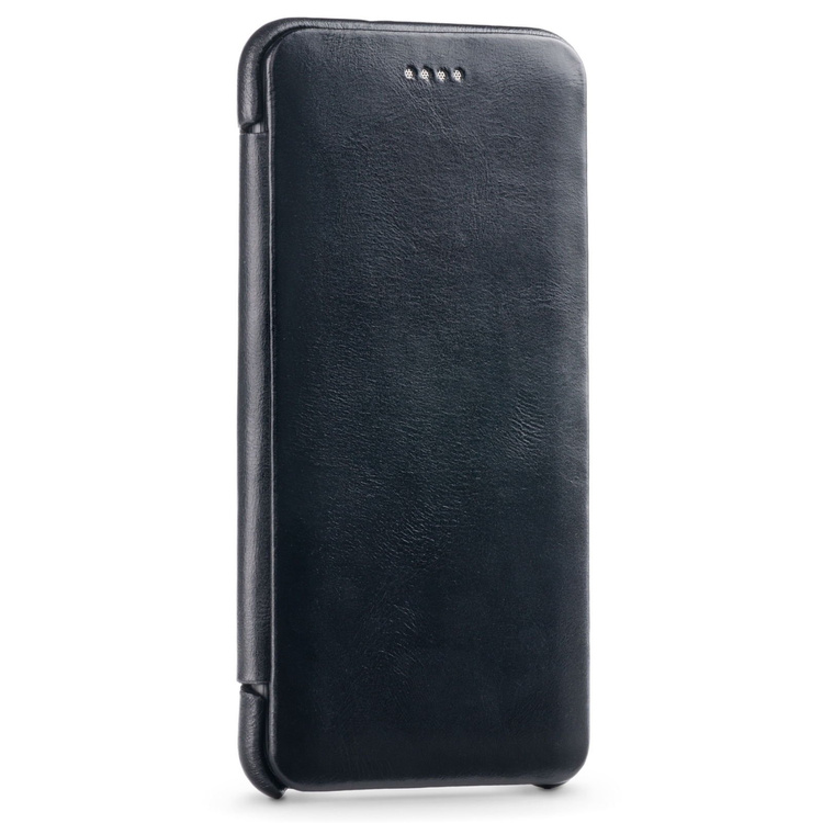 moVear flipSide S+ Skórzane Etui do Huawei P10 | Skóra Vintage | Czarny