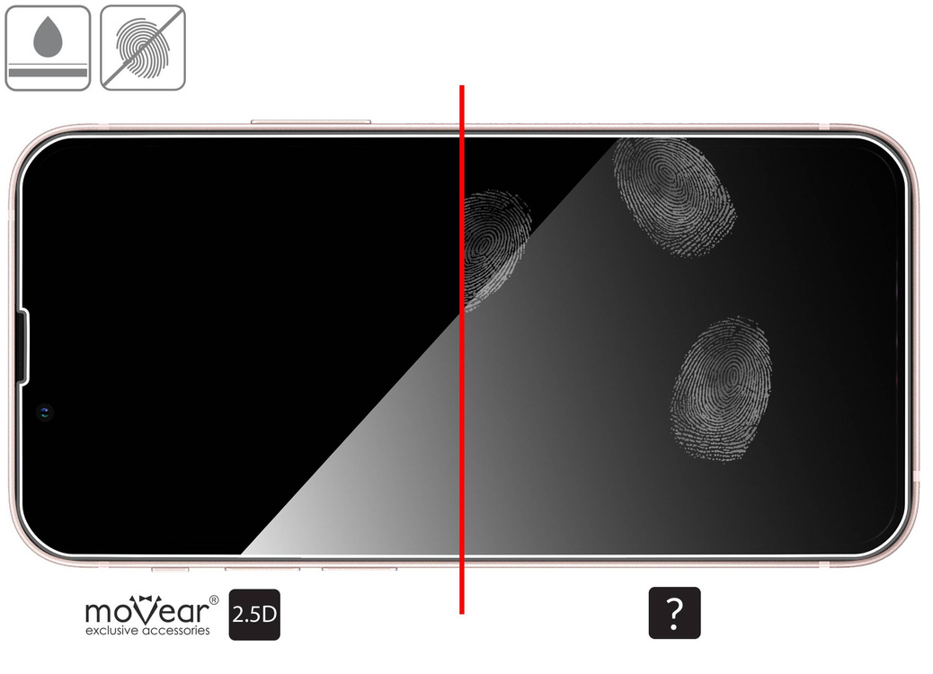 moVear GLASS mSHIELD 2.5D do Apple iPhone 13 Mini (5.4") (kompatybilne z etui)