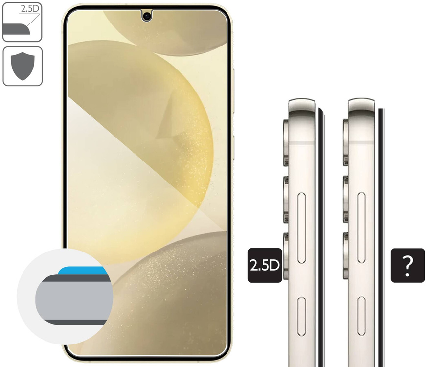 2 szt. | moVear mBOX GLASS mSHIELD 2.5D do Samsung Galaxy S25+ / S24+ (Plus) (6.7") (łatwy montaż)