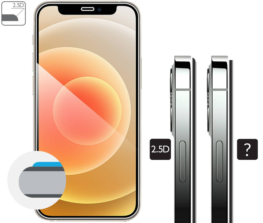 moVear GLASS mSHIELD 2.5D do Apple iPhone 12 Mini (5.4") (kompatybilne z etui)