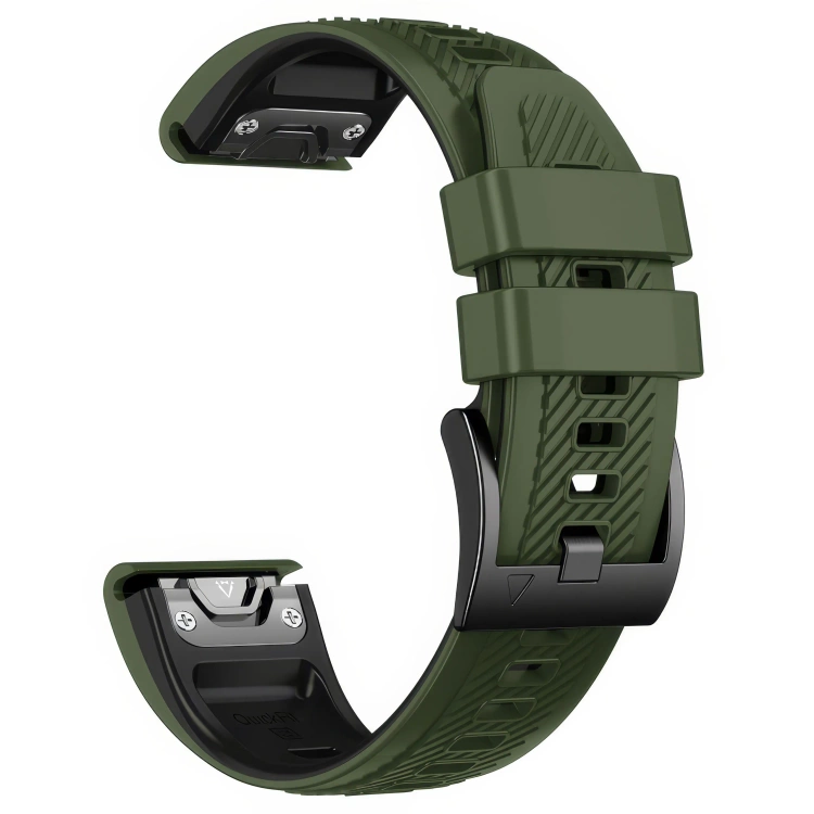 Pasek silikonowy SIL S1 do Garmin QuickFit 26mm (Fenix / Epix / Quatix / Tactix / Enduro - 51mm) Khaki - moVear