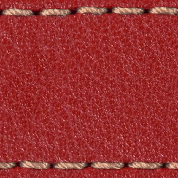 Pasek C1 20mm | Czerwony szkarłatny / Różowo złota nić | Części skórzane bez klamry