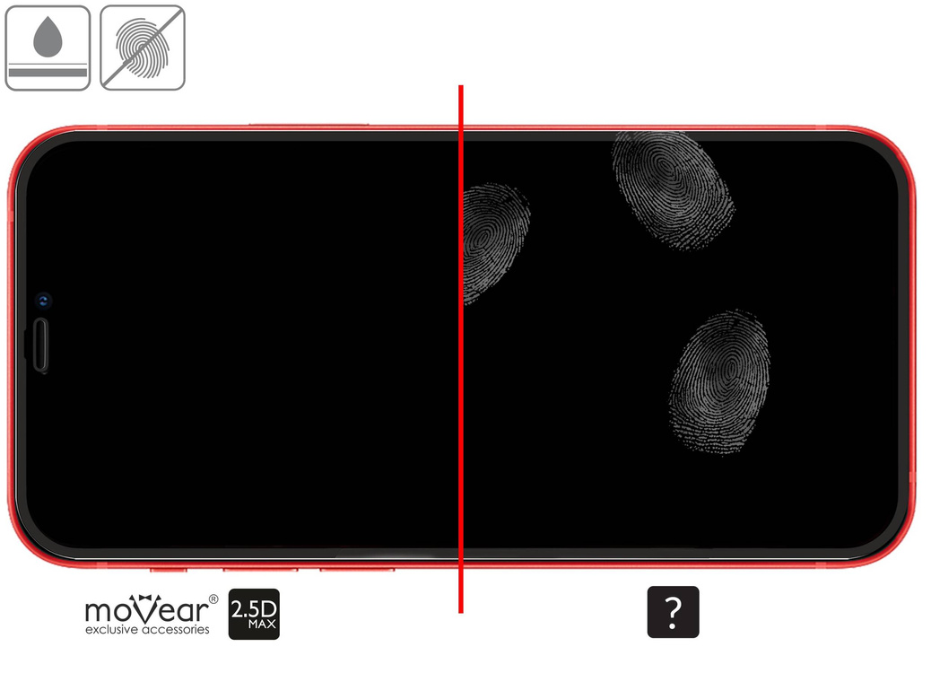 moVear GLASS mSHIELD 2.5D MAX MATT do Apple iPhone 12 Mini (5.4") (Antyrefleksyjne, kompatybilne z etui)