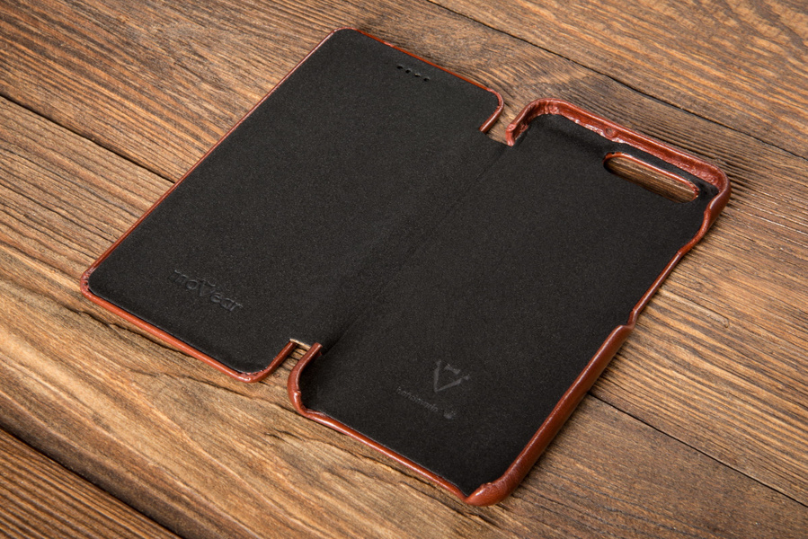 moVear flipSide S+ Skórzane Etui do Huawei P10 | Skóra Vintage | Brązowy
