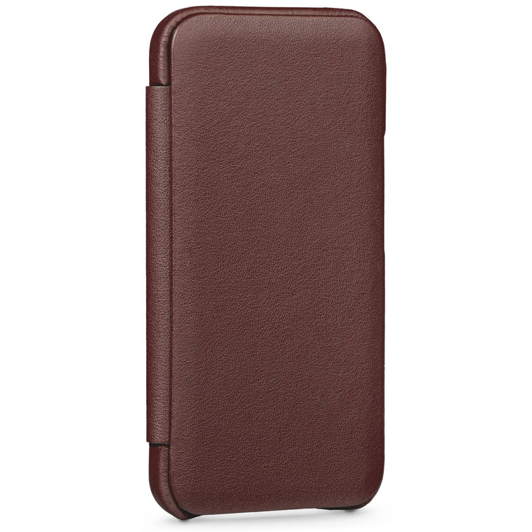 moVear flipSide S skórzane etui do Apple iPhone 13 Pro (6.1") | Skóra naturalna nappa (Ciemnobrązowa)
