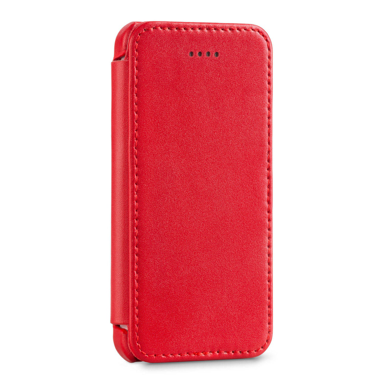 moVear flipSide C Skórzane Etui do Apple iPhone SE / 5s / 5 | Skóra Gładka | Czerwony