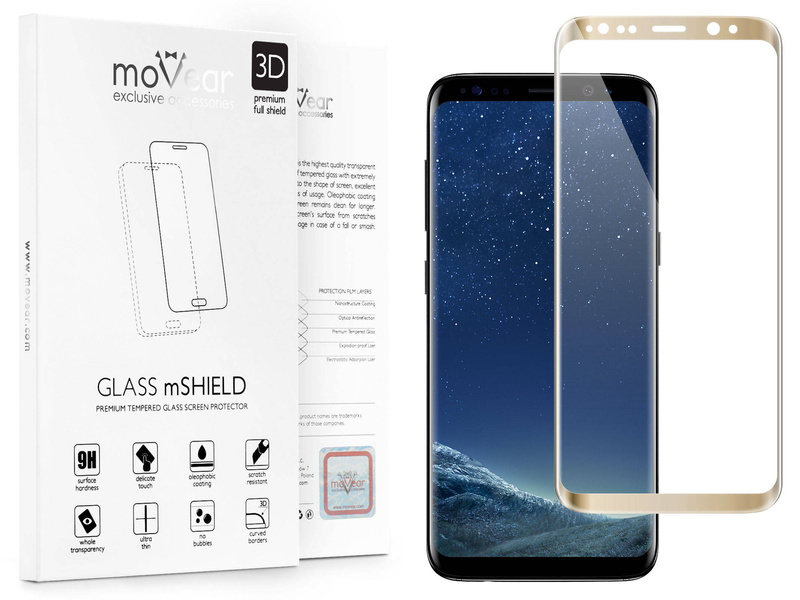 moVear GLASS mSHIELD 3D na Samsung Galaxy S8+ (Plus) | Szkło Hartowane na Cały Ekran, 9H