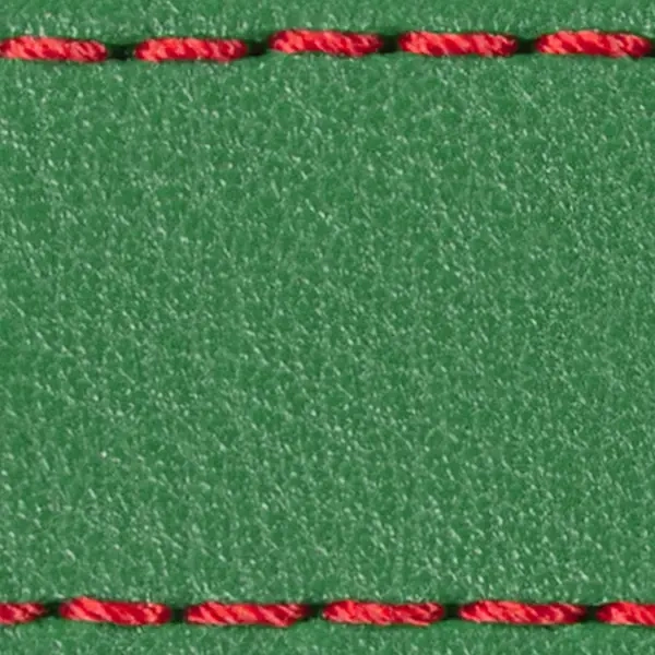 Pasek C1 26mm | Zielony / Czerwona nić | Części skórzane bez klamry