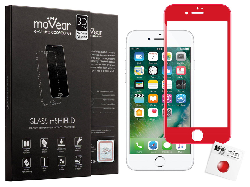 moVear GLASS mSHIELD 3D PRO na Apple iPhone 7 Plus | Szkło Hartowane na Cały Ekran, 9H