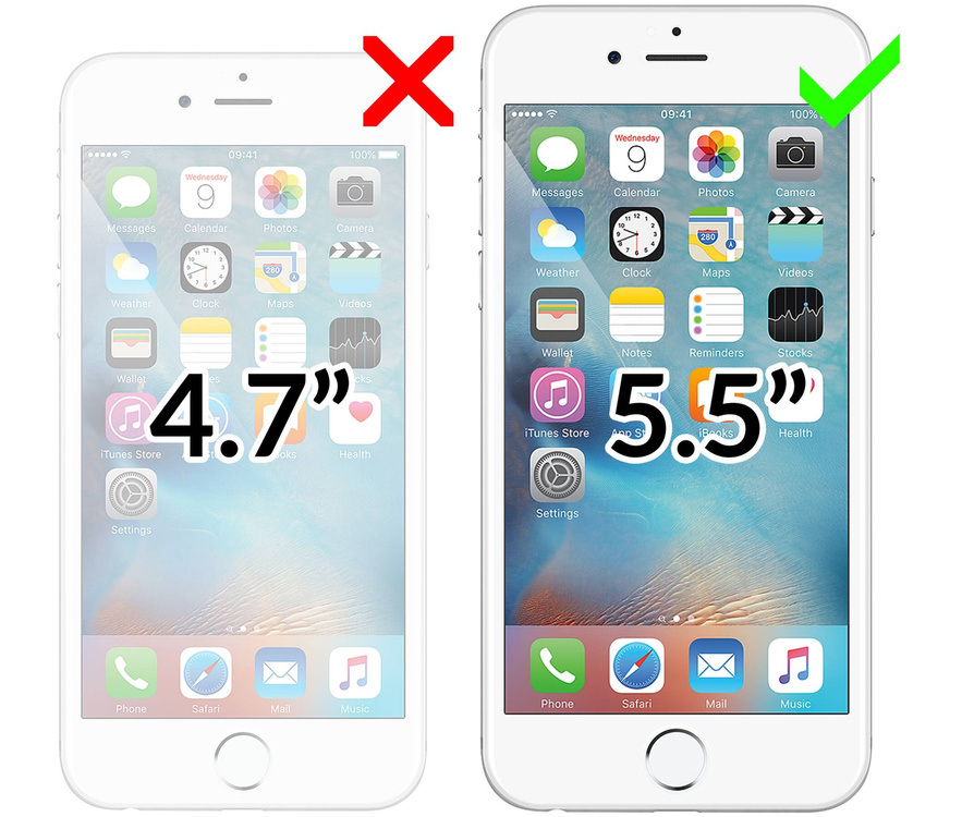 2 szt. | moVear GLASS mSHIELD 3D PRO do Apple iPhone 6 Plus / 6s Plus (5.5") (na cały ekran)